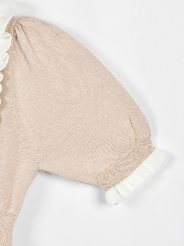 バイカラーフレアニットワンピース 詳細画像 ブラック 16