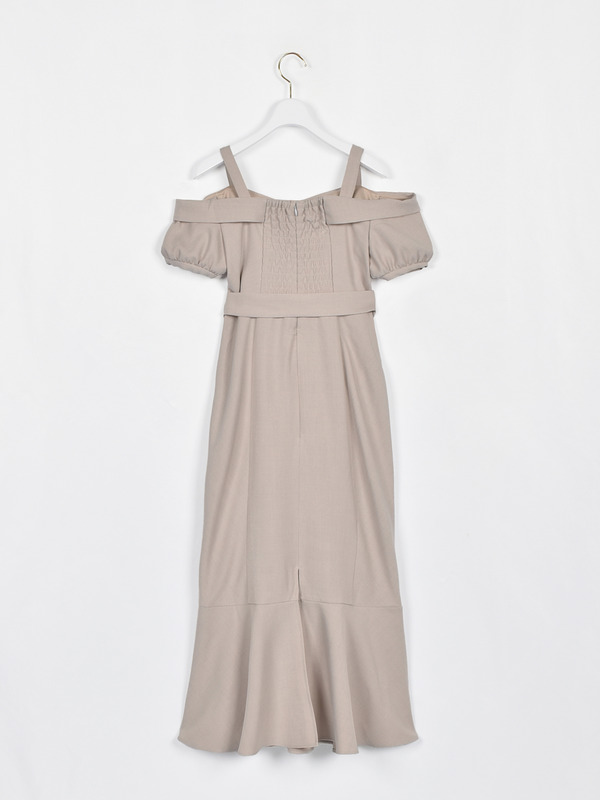 オフショルトレンチマーメイドワンピース 詳細画像 ブラック 16