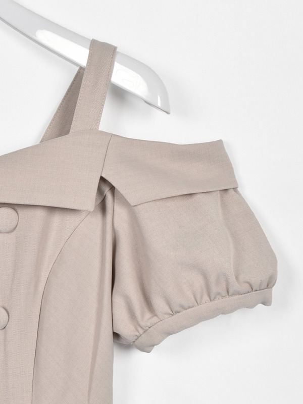 オフショルトレンチマーメイドワンピース 詳細画像 ブラック 16