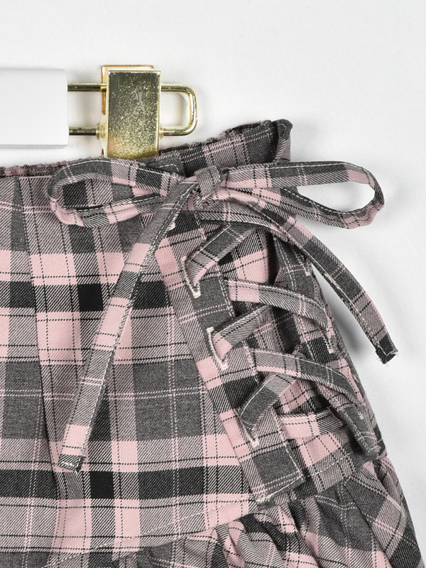 編み上げダブルスカート 詳細画像 ギンガム 16