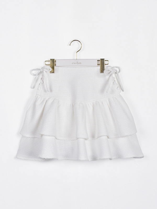 編み上げダブルスカート 詳細画像 オフホワイト 1