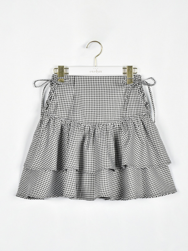 編み上げダブルスカート 詳細画像 ギンガム 1