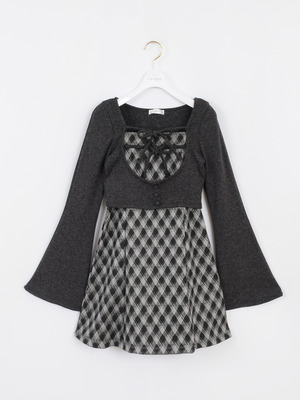 チェックセットワンピース