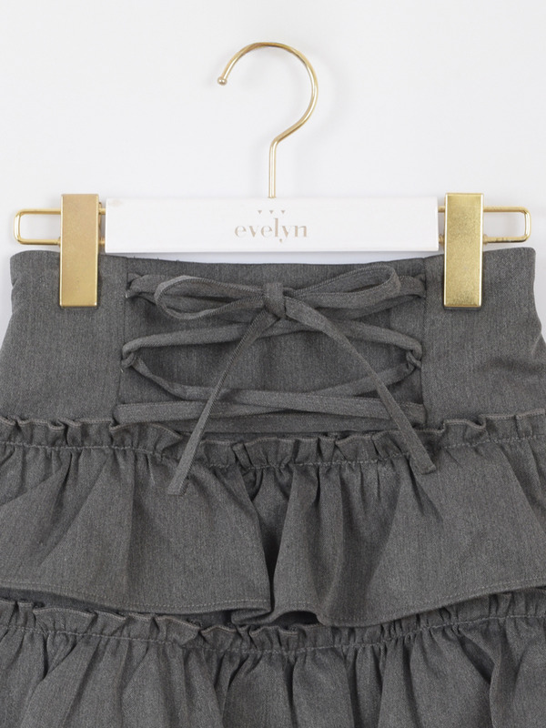 編み上げティアードスカート 詳細画像 チェック 16