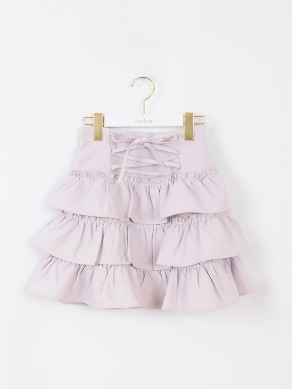 編み上げティアードスカート 詳細画像 ピンク 1