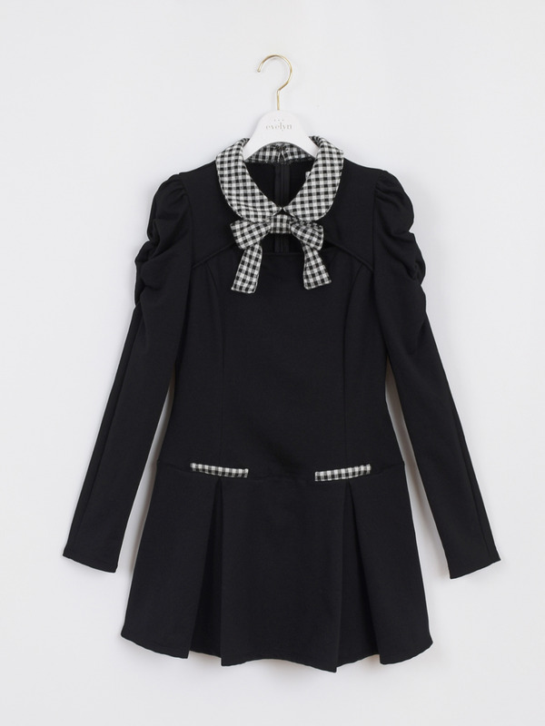 ローフィットバイカラーワンピース 詳細画像 ブラック 1