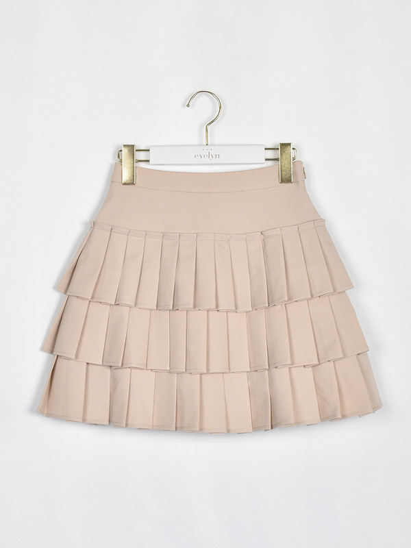 プリーツティアードスカート 詳細画像 ピンクベージュ 1