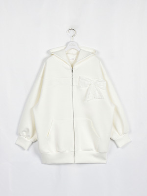 レースリボンビッグパーカー