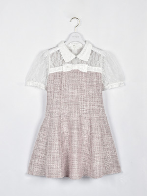 ツイードレースワンピース