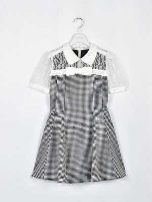 ツイードレースワンピース