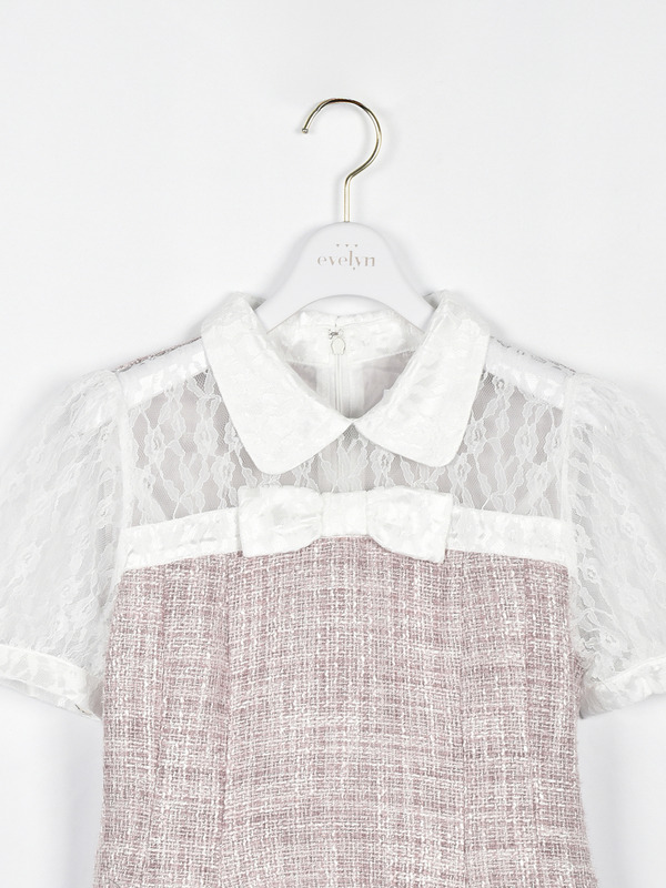 ツイードレースワンピース 詳細画像 イエロー 16