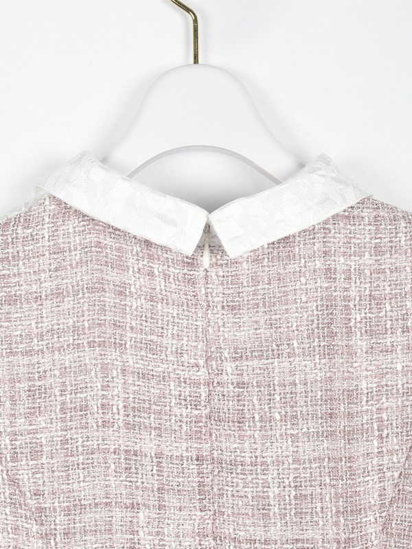 ツイードレースワンピース 詳細画像 イエロー 16