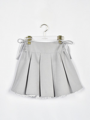 サイドレースアッププリーツスカート