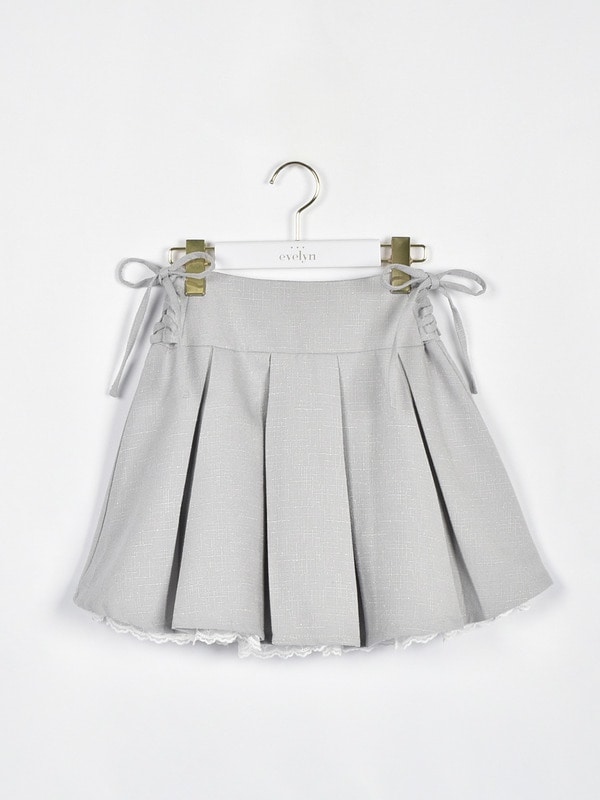 サイドレースアッププリーツスカート 詳細画像 ブラック 16