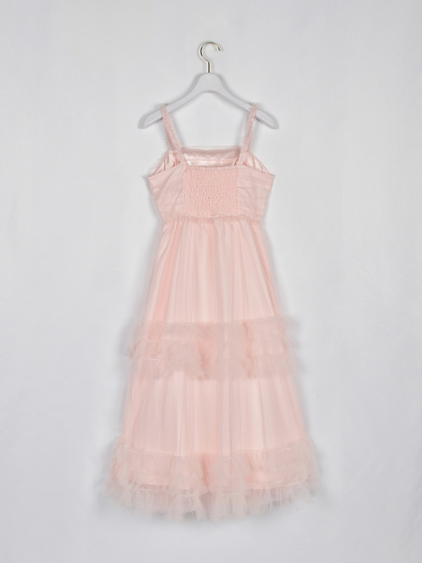 バストギャザーチュールキャミワンピース 詳細画像 ブラック 16