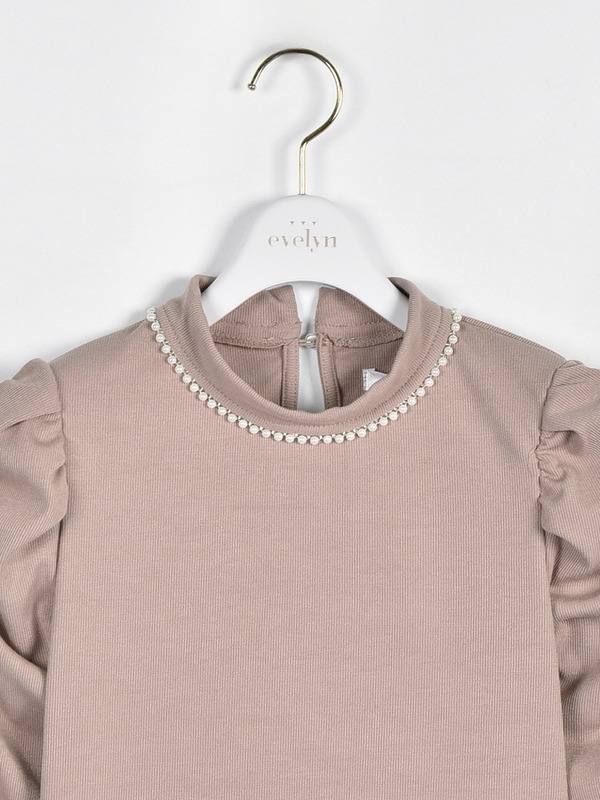 袖ギャザーリブトップス 詳細画像 ブラック 16