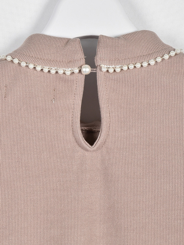 袖ギャザーリブトップス 詳細画像 ブラック 16