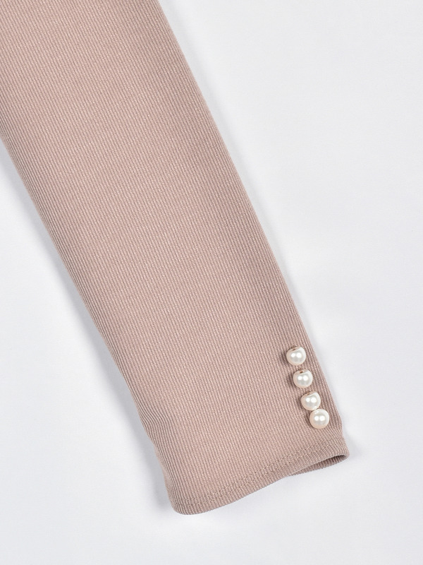 袖ギャザーリブトップス 詳細画像 ブラック 16