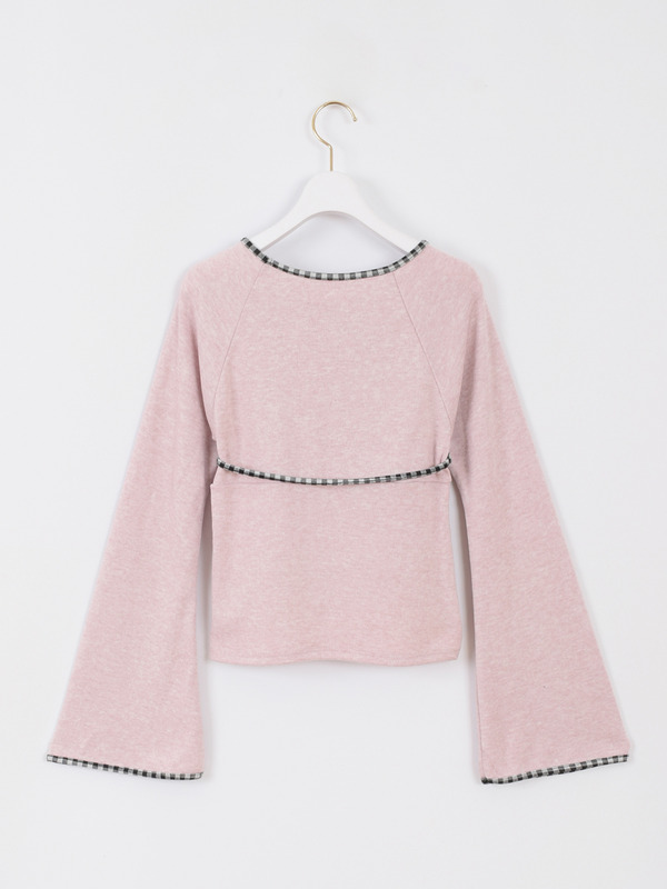 チェックパイピングリボントップス 詳細画像 ギンガム 16