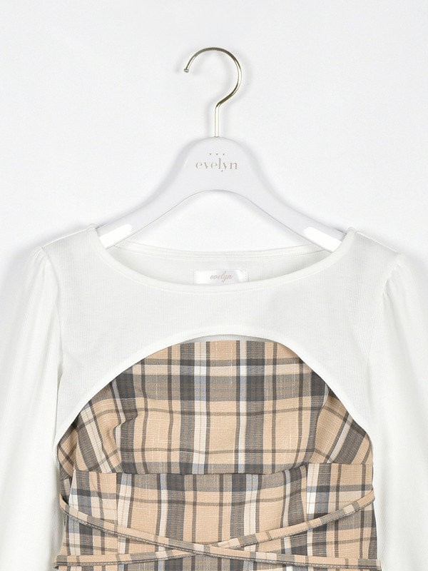 裾プリーツクロスワンピース 詳細画像 チェック 16