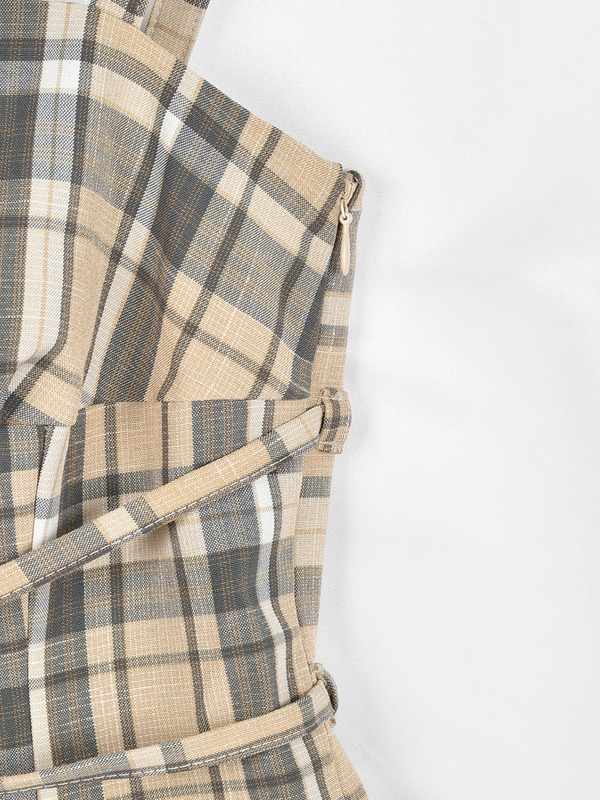 裾プリーツクロスワンピース 詳細画像 チェック 16