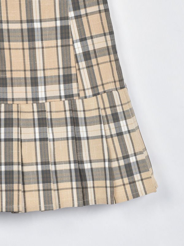 裾プリーツクロスワンピース 詳細画像 チェック 16