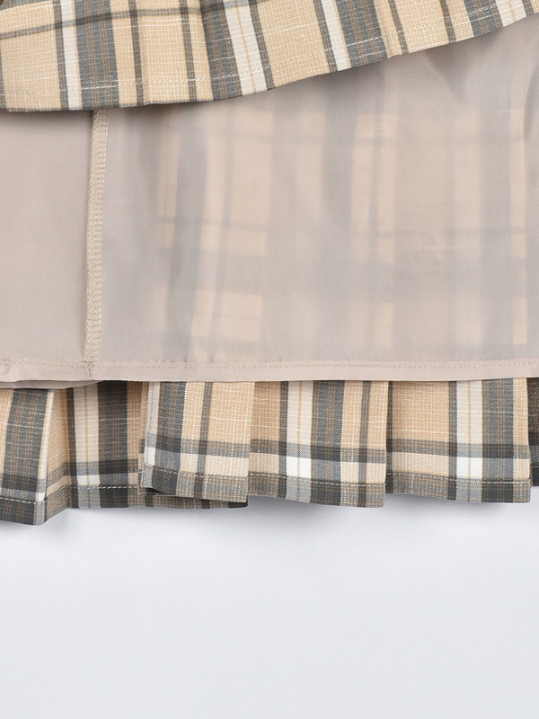 裾プリーツクロスワンピース 詳細画像 チェック 16