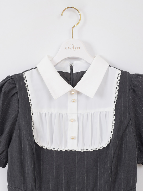 ネクタイ付きタックプリーツワンピース 詳細画像 ピンクブラウン 16