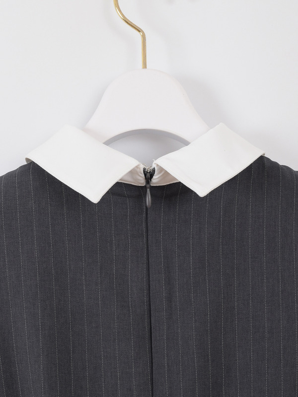 ネクタイ付きタックプリーツワンピース 詳細画像 ピンクブラウン 16