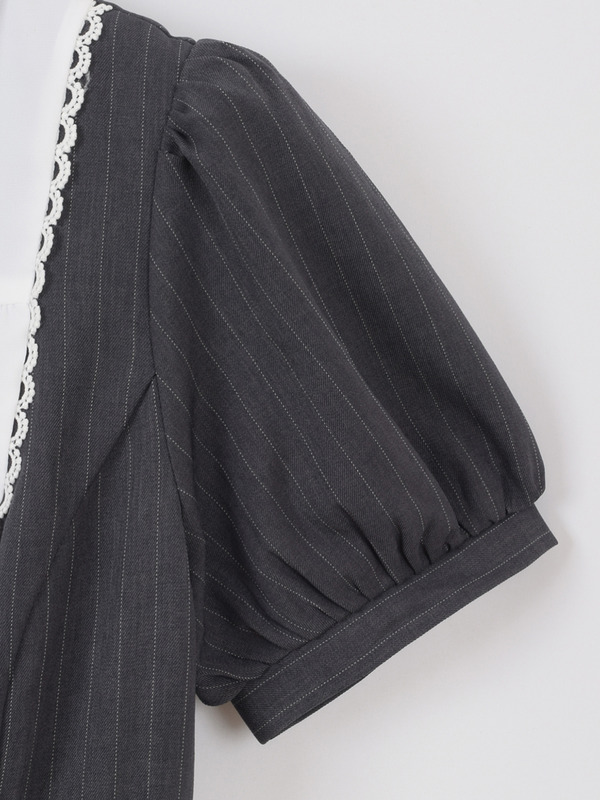 ネクタイ付きタックプリーツワンピース 詳細画像 ピンクブラウン 16