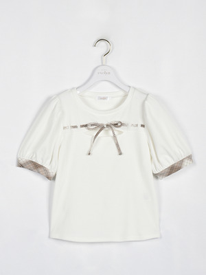 バスト切替リボントップス