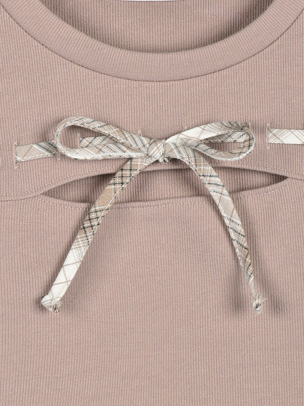 バスト切替リボントップス 詳細画像 チャコール 16