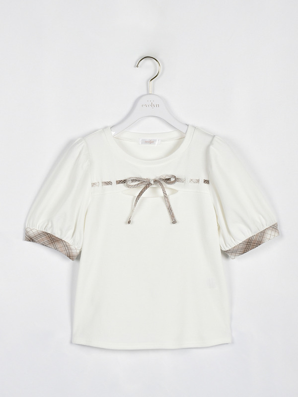 バスト切替リボントップス 詳細画像 オフホワイト 1