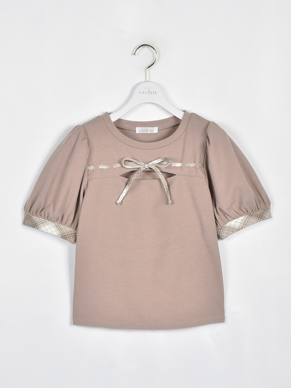 バスト切替リボントップス 詳細画像 ピンク 1