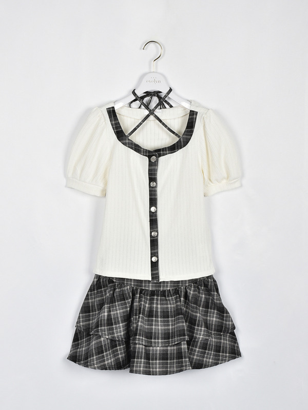 リブチェックセットアップ 詳細画像 オフホワイト 1