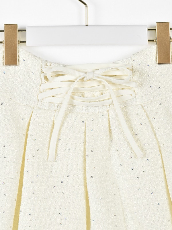 編み上げタックスカート 詳細画像 ブラック 16