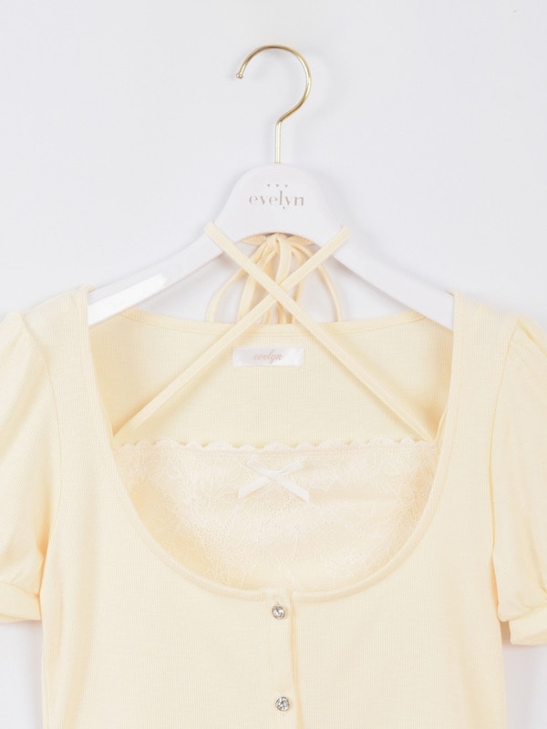 レースリブキャミセット 詳細画像 ブラック 16