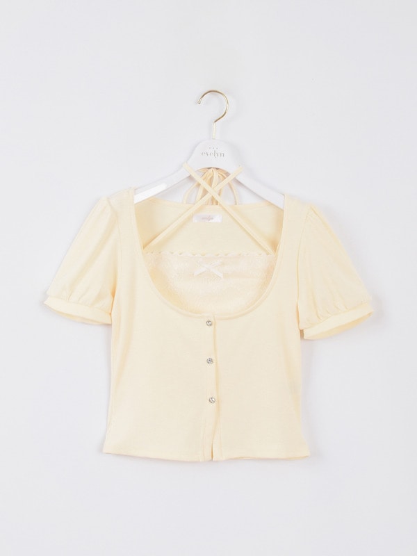 レースリブキャミセット 詳細画像 イエロー 1