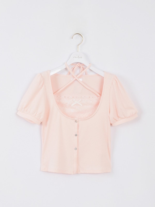 レースリブキャミセット 詳細画像 ピンク 1