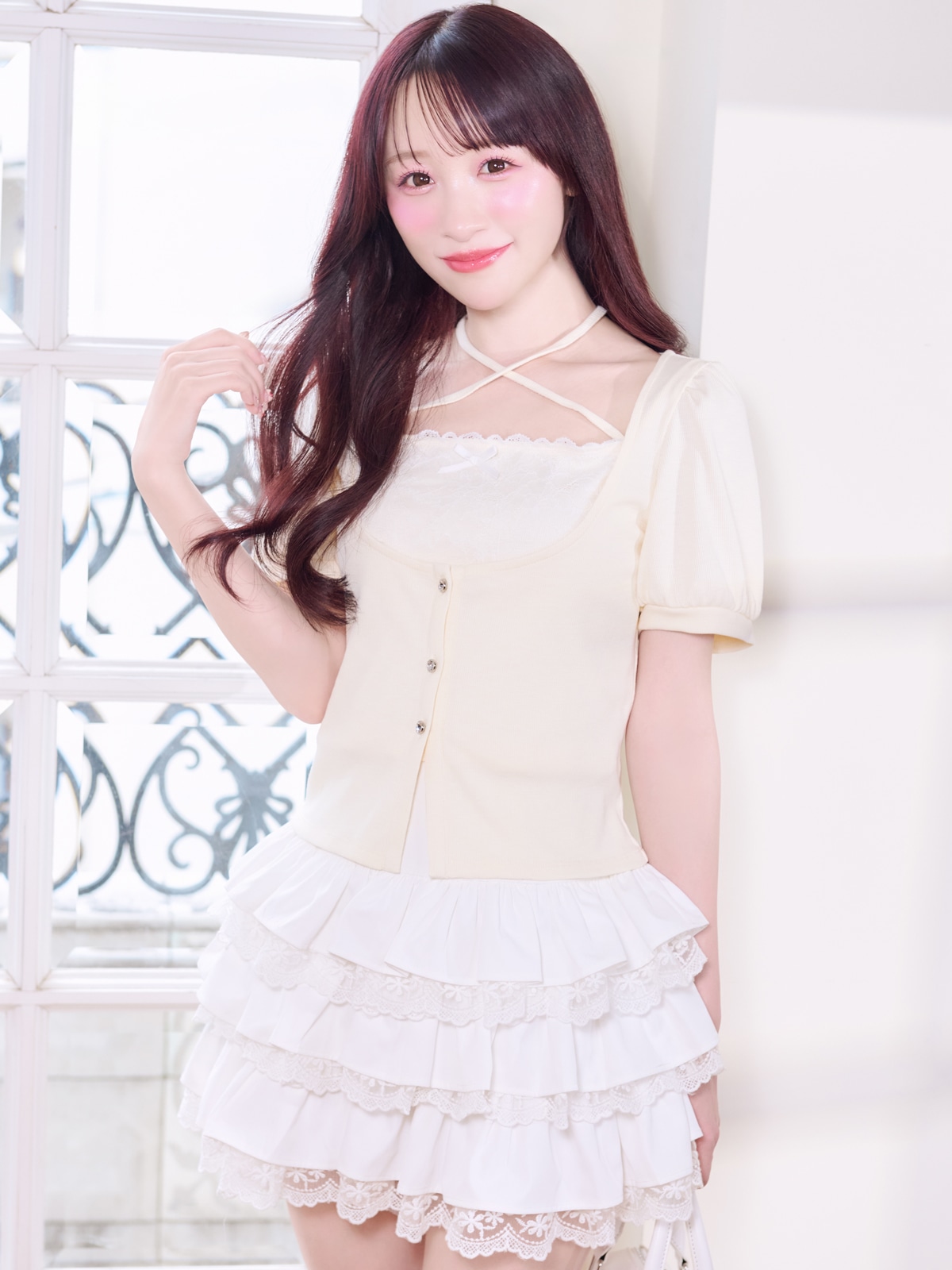 レースリブキャミセット｜evelyn（エブリン）公式通販サイト