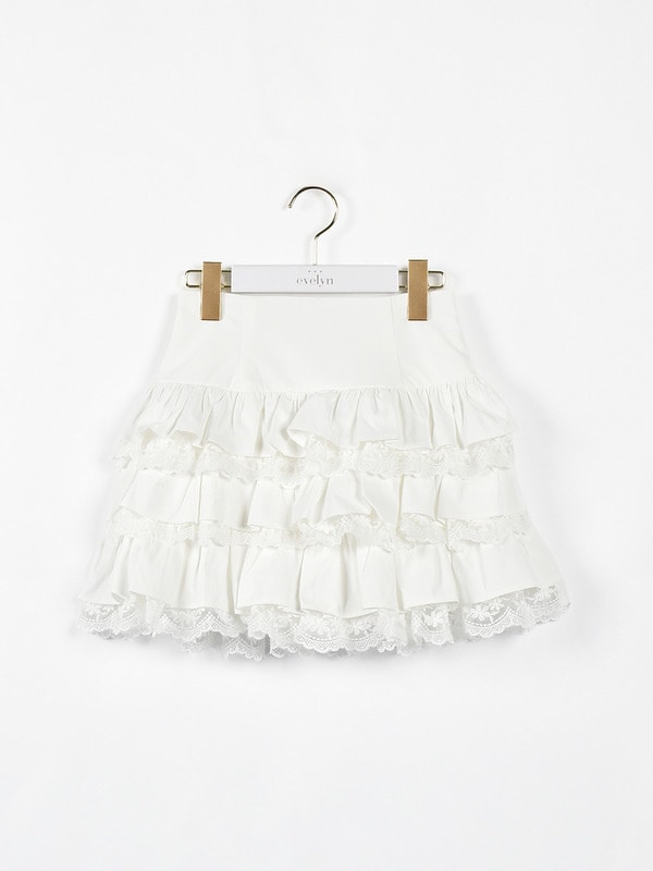 ティアードレーススカート 詳細画像 オフホワイト 1