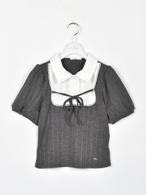 シャツドッキングリボントップス