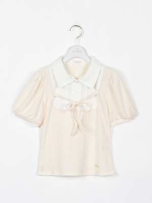 シャツドッキングリボントップス