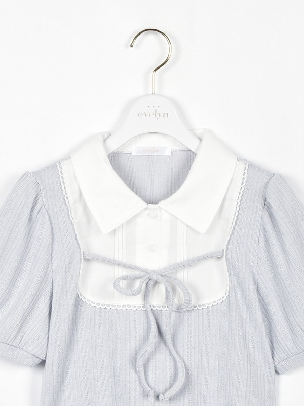 シャツドッキングリボントップス 詳細画像 チャコール 16