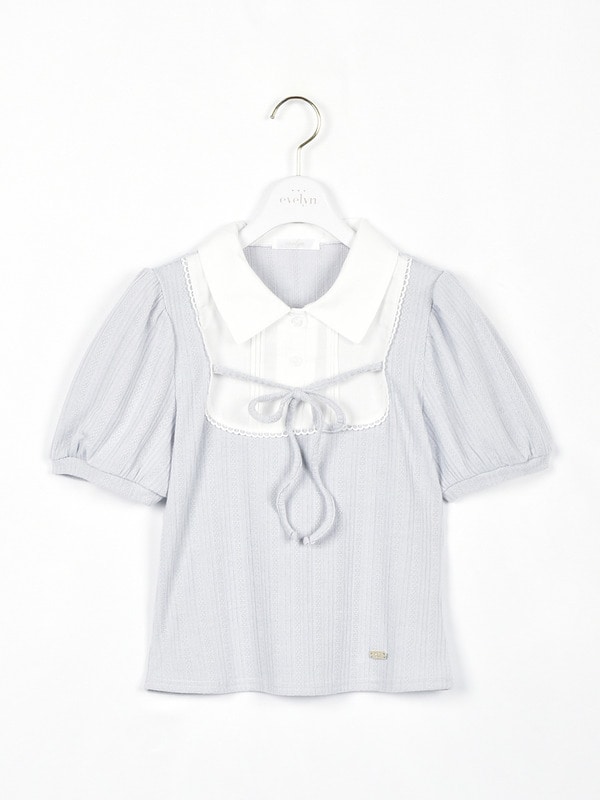 シャツドッキングリボントップス 詳細画像 アイスグレイ 1