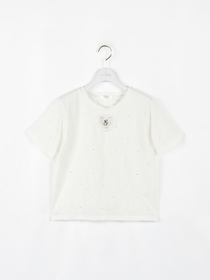 ハート透かしロゴTシャツ