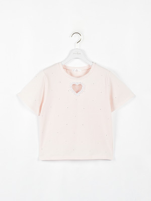 ハート透かしロゴTシャツ