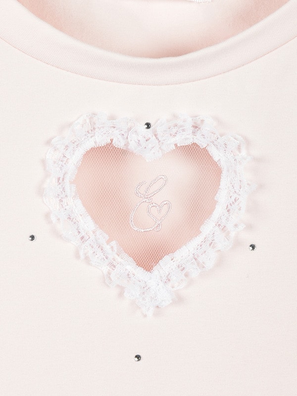 ハート透かしロゴTシャツ 詳細画像 イエロー 16