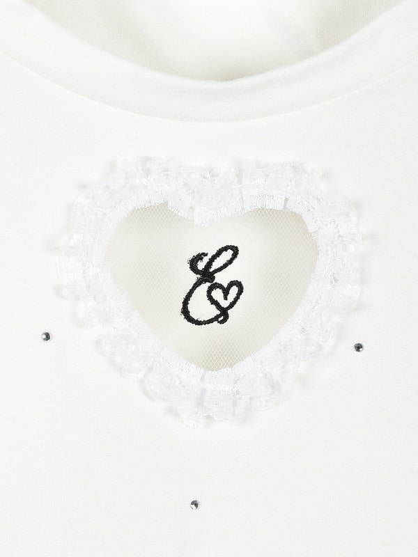 ハート透かしロゴTシャツ 詳細画像 イエロー 16