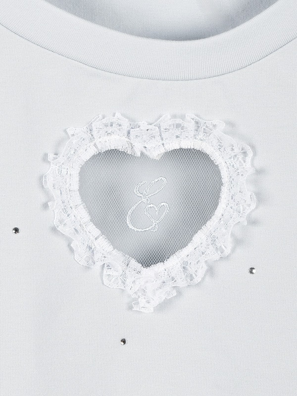 ハート透かしロゴTシャツ 詳細画像 イエロー 16